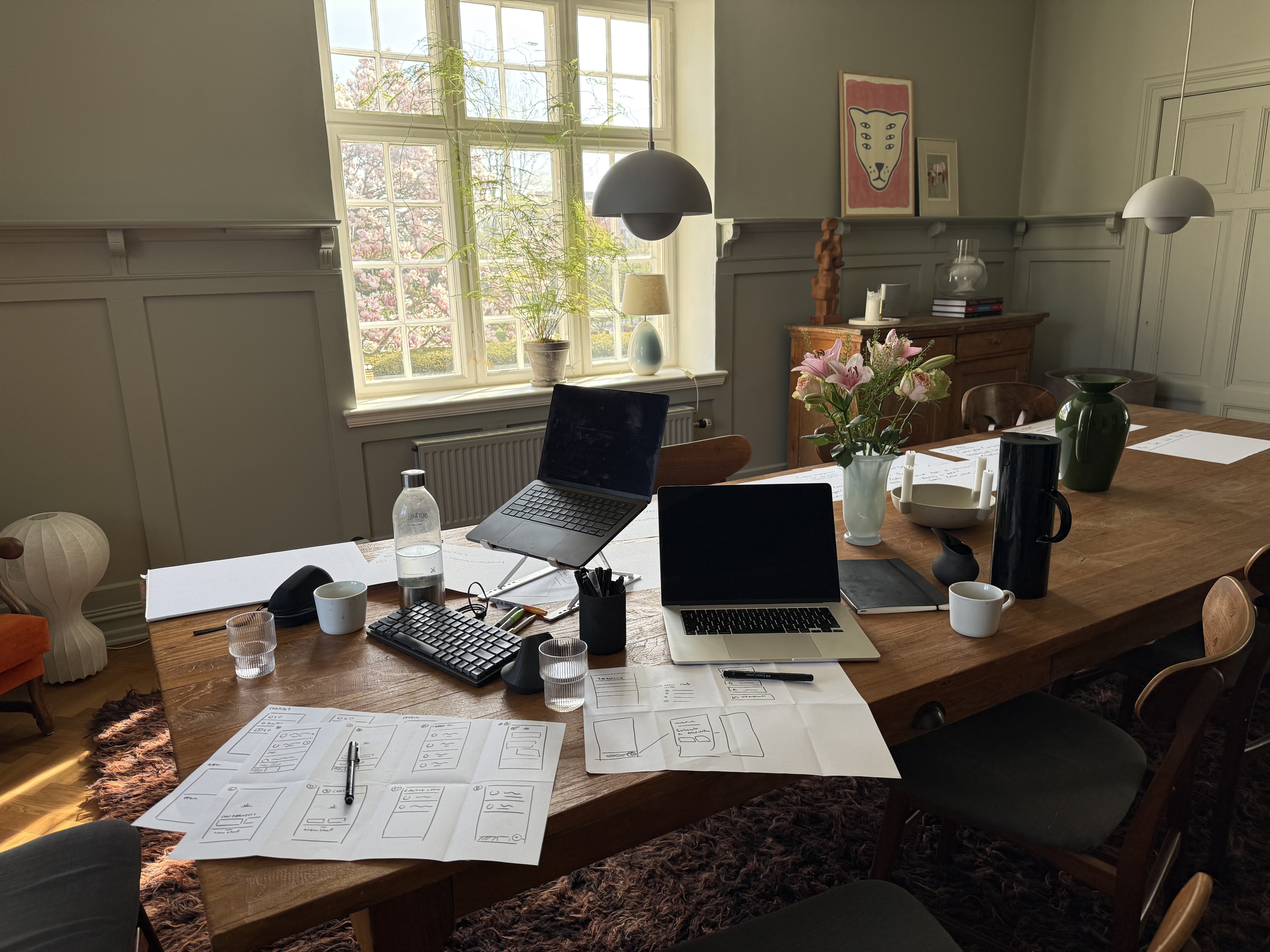 Matthew and I working on design prototypes in the Swedish countryside