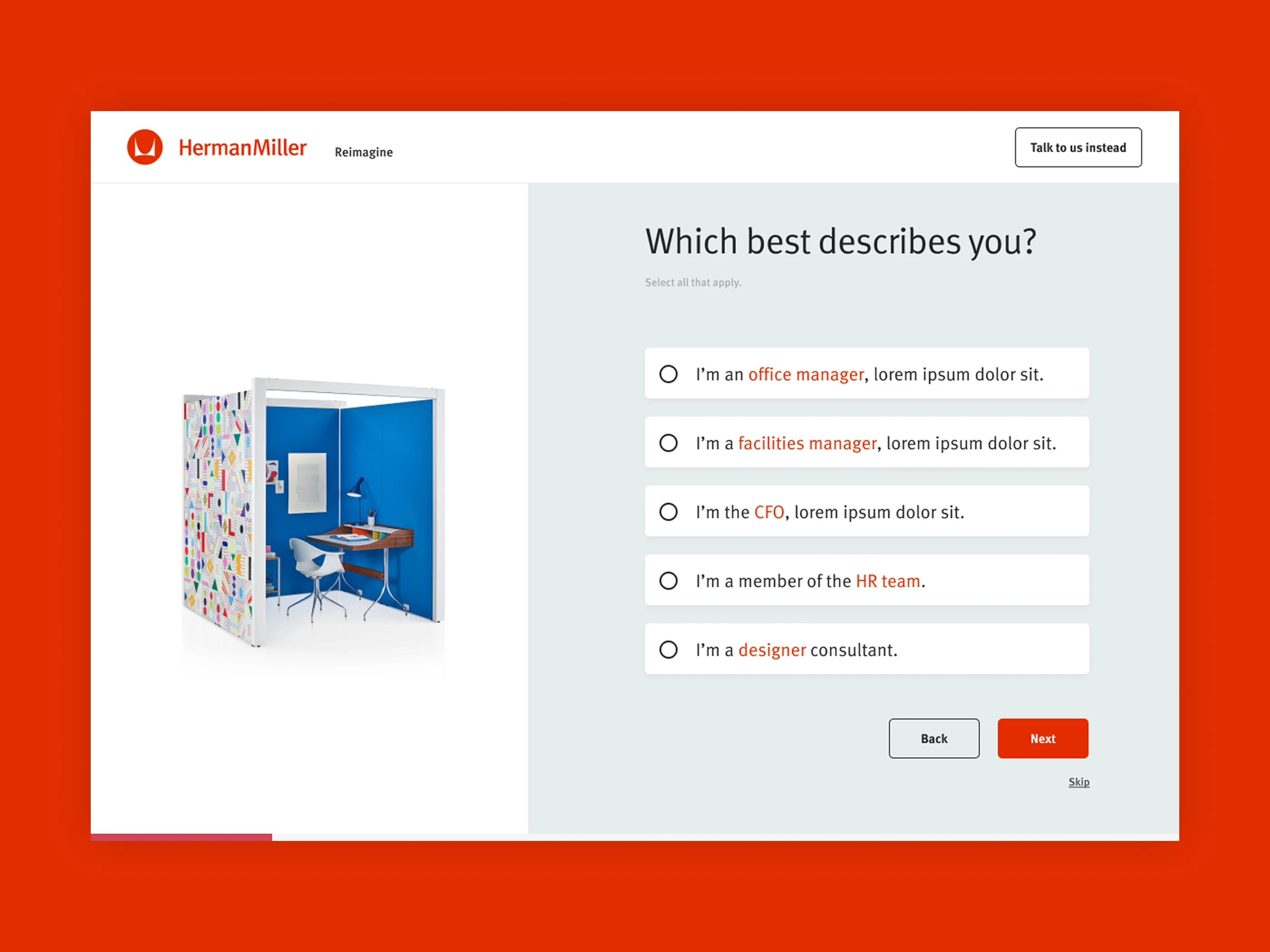 Herman Miller workspace tool