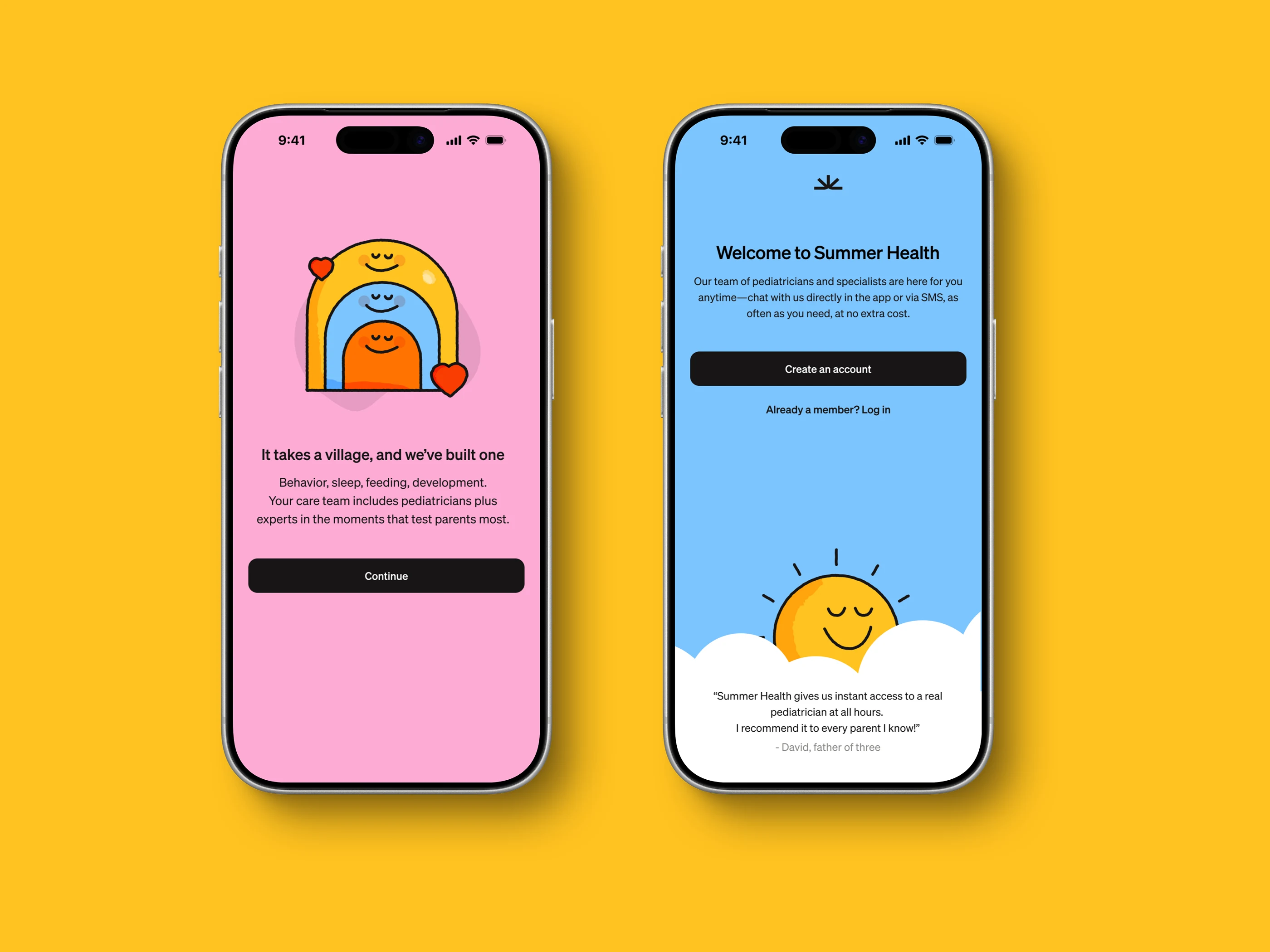 Summer Health app screens