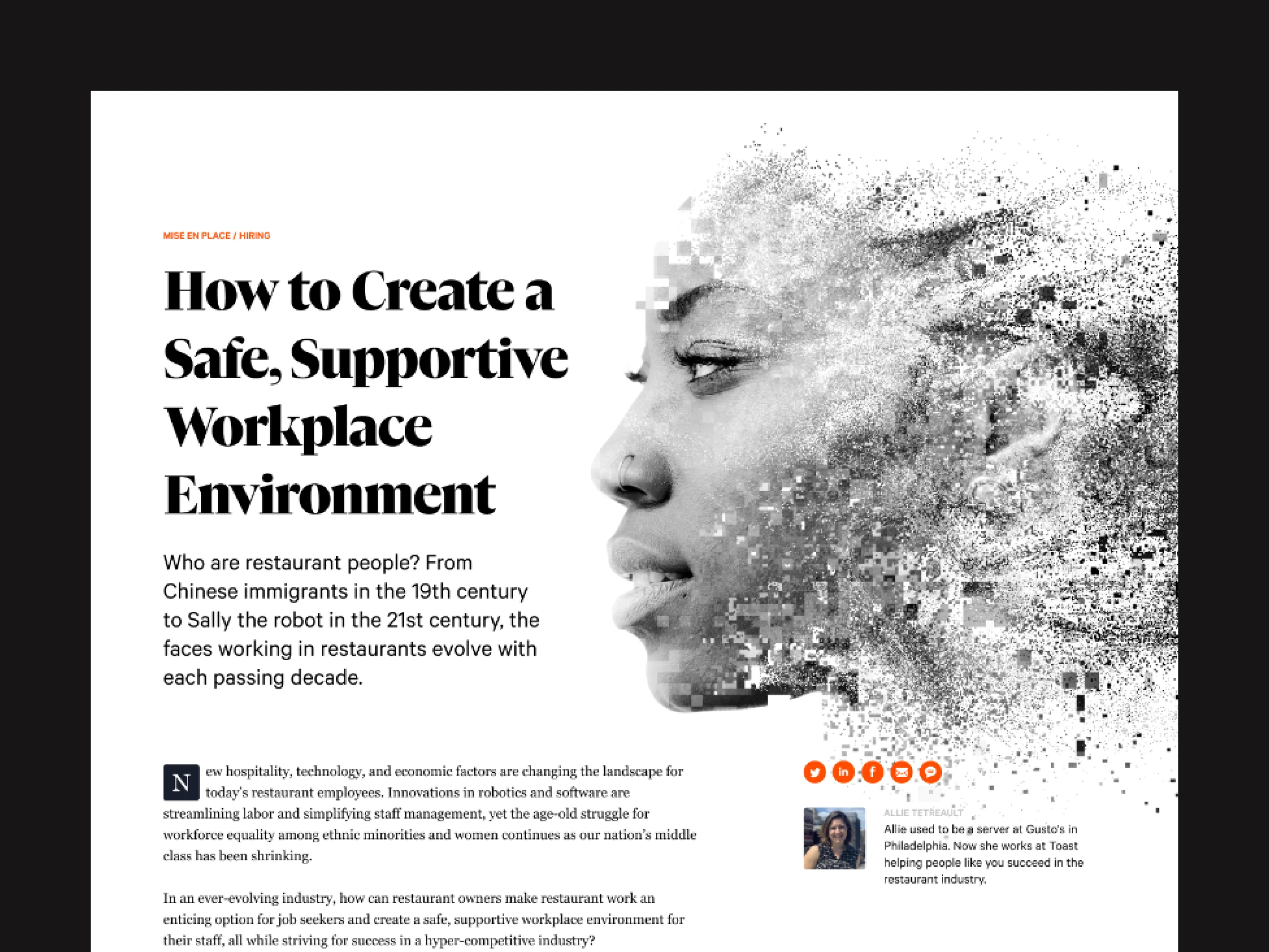 Toast content publication