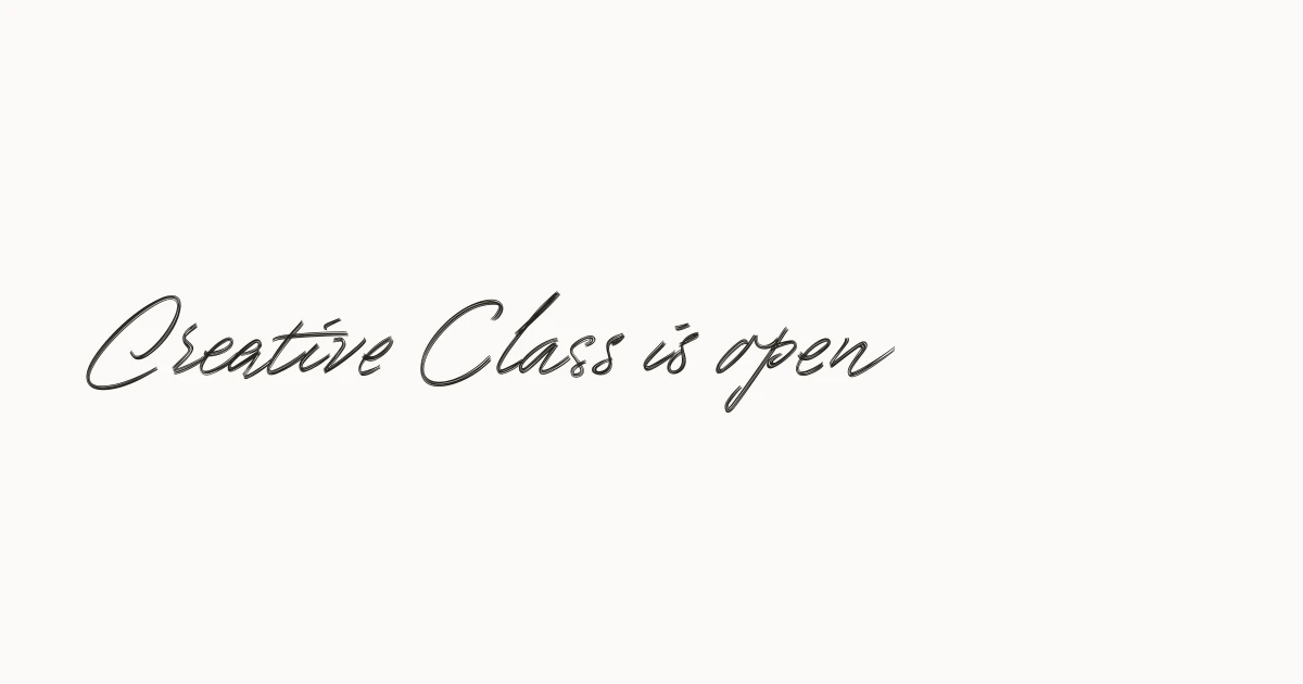 Creative Class is open – Anton Sten